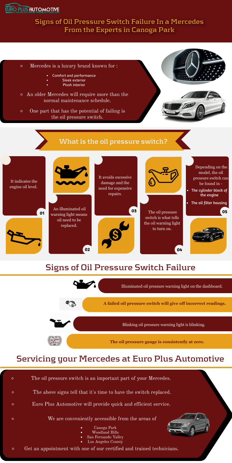 Mercedes Oil Pressure Switch Failure Signs
